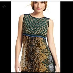 Cabi sheer mixed print Buchanan tunic